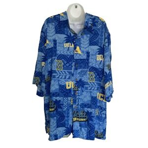 NWT Reyn Spooner UCLA Bruins Hawaiian Shirt XL Blue Button Up Short Sleeve NEW